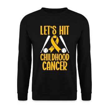 Krebs Im Kindesalter Childhood Cancer Awareness - Unisex Pullover - Schwarz - Vorne - Alina (178cm) & Michal (187cm)