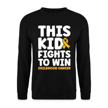 Krebs Im Kindesalter Childhood Cancer Awareness - Unisex Pullover - Schwarz - Vorne - Alina (178cm) & Michal (187cm)