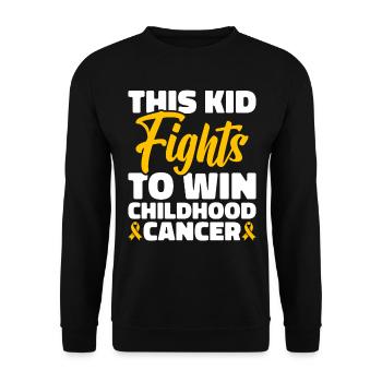 Krebs Im Kindesalter Childhood Cancer Awareness - Unisex Pullover - Schwarz - Vorne - Alina (178cm) & Michal (187cm)