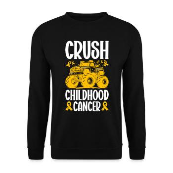Krebs Im Kindesalter Childhood Cancer Awareness - Unisex Pullover - Schwarz - Vorne - Alina (178cm) & Michal (187cm)