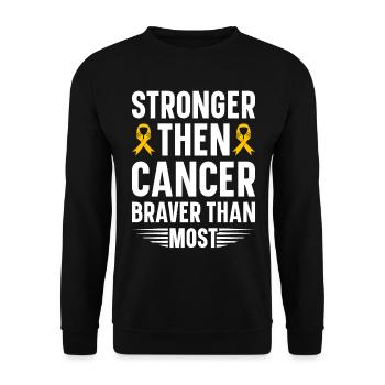 Krebs Im Kindesalter Childhood Cancer Awareness - Unisex Pullover - Schwarz - Vorne - Alina (178cm) & Michal (187cm)