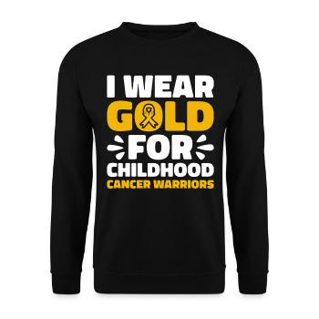 Krebs Im Kindesalter Childhood Cancer Awareness - Unisex Pullover - Schwarz - Vorne - Alina (178cm) & Michal (187cm)