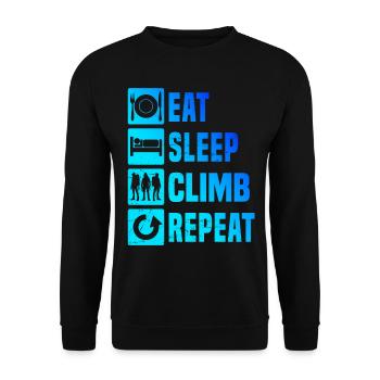 Climbing Bouldering Bouldering Men Women Climbing - Unisex Sweatshirt - black - Front - Alina (178cm) & Michal (187cm)