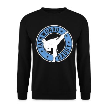 Taekwondo Daddy Taekwondo Fighter Taekwondo Daddy - Unisex Sweatshirt - black - Front - Alina (178cm) & Michal (187cm)