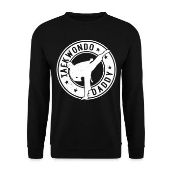 Taekwondo Daddy Taekwondo Fighter Taekwondo Dad - Unisex Sweatshirt - black - Front - Alina (178cm) & Michal (187cm)