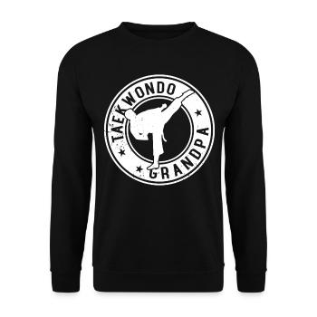 Taekwondo Grandpa Taekwondo Fighter Taekwondo Gran - Unisex Sweatshirt - black - Front - Alina (178cm) & Michal (187cm)