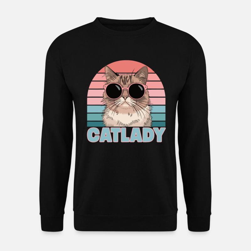 Catlady - Unisex Pullover - Schwarz