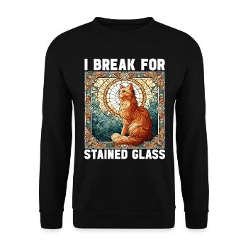 Stained Glass Artist Stained Glass Art - Unisex Sweatshirt - black - Front - Alina (178cm) & Michal (187cm)