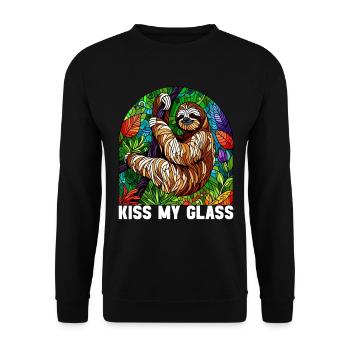 Vitrail artiste Vitrail Art - Sweat-shirt Unisexe - noir - Devant - Alina (178cm) & Michal (187cm)
