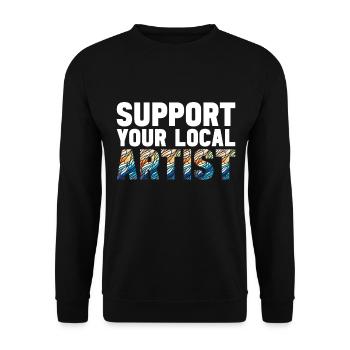 Vitrail artiste Vitrail Art - Sweat-shirt Unisexe - noir - Devant - Alina (178cm) & Michal (187cm)