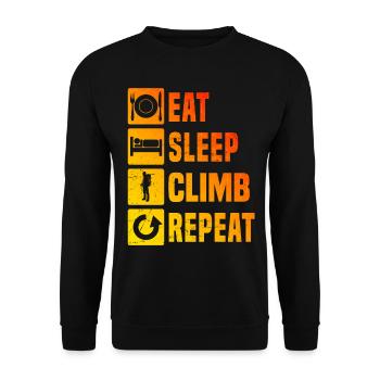 Climber Men's Bouldering Bouldering Bouldering - Unisex Sweatshirt - black - Front - Alina (178cm) & Michal (187cm)
