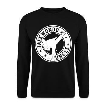 Taekwondo Uncle Taekwondo Fighter Taekwondo Uncle - Unisex Pullover - Schwarz - Vorne - Alina (178cm) & Michal (187cm)