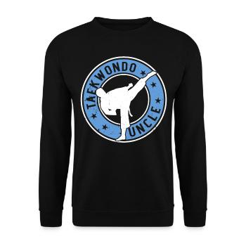 Taekwondo Uncle Taekwondo Fighter Taekwondo - Unisex Sweatshirt - black - Front - Alina (178cm) & Michal (187cm)