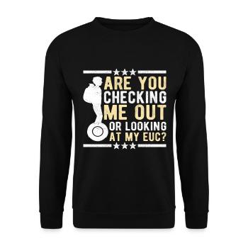 EUC Monowheel - Unisex Sweatshirt - black - Front - Alina (178cm) & Michal (187cm)