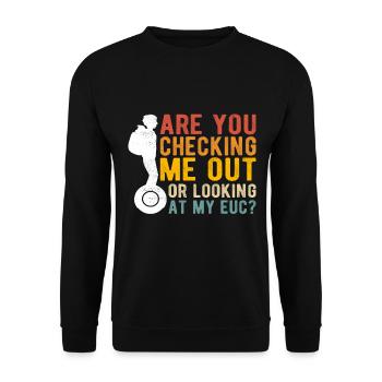 EUC Monoroue - Sweat-shirt Unisexe - noir - Devant - Alina (178cm) & Michal (187cm)