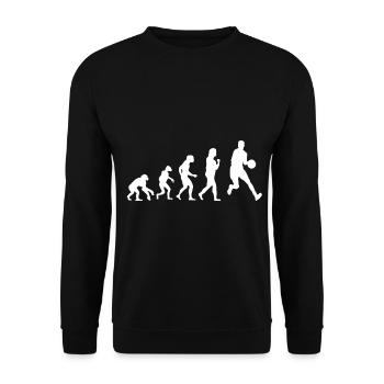 Basketball Tshirt B-Ball Dunking Rebound Player - Unisex Sweatshirt - black - Front - Alina (178cm) & Michal (187cm)