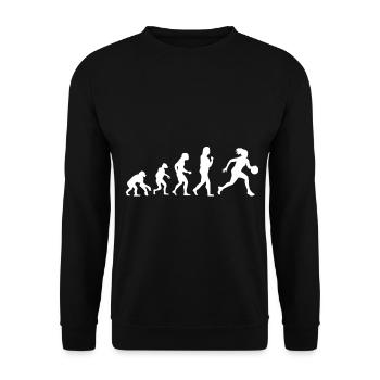 Basketball Tshirt B-Ball Dunking Rebound Player - Unisex Sweatshirt - black - Front - Alina (178cm) & Michal (187cm)
