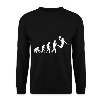 Basketball Tshirt B-Ball Dunking Rebound Player - Unisex Sweatshirt - black - Front - Alina (178cm) & Michal (187cm)