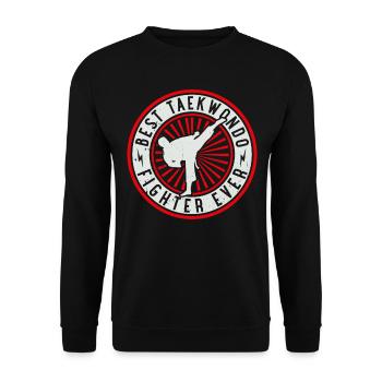 Best Taekwondo Fighter ever - Taekwondo Martial Ar - Unisex Sweatshirt - black - Front - Alina (178cm) & Michal (187cm)