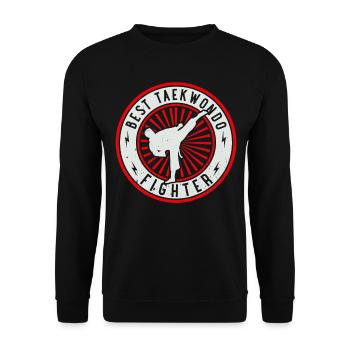 Best Taekwondo Fighter - Taekwondo Martial Arts - Unisex Sweatshirt - black - Front - Alina (178cm) & Michal (187cm)