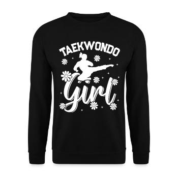 Taekwondo Girl Taekwondo Fighter - Unisex Sweatshirt - black - Front - Alina (178cm) & Michal (187cm)