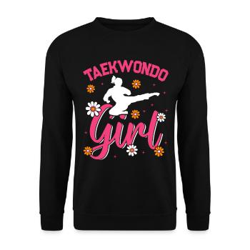 Taekwondo Girl Taekwondo Martial Arts - Unisex Sweatshirt - black - Front - Alina (178cm) & Michal (187cm)