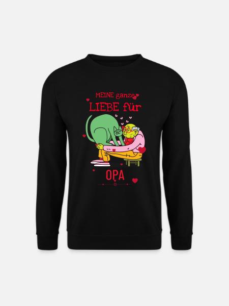 Meine Ganze Liebe Für Opa - Unisex Pullover - Schwarz