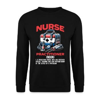 Nurse Practitioner A Registered Nurse Healthcare - Unisex Pullover - Schwarz - Vorne - Alina (178cm) & Michal (187cm)