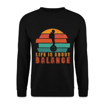 EUC Monowheel - Unisex Sweatshirt - black - Front - Alina (178cm) & Michal (187cm)