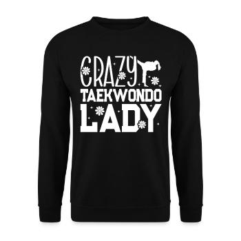 Folle Taekwondo Lady Taekwondo Combattante - Sweat-shirt Unisexe - noir - Devant - Alina (178cm) & Michal (187cm)