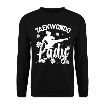 Taekwondo Lady Taekwondo Combattante - Sweat-shirt Unisexe - noir - Devant - Alina (178cm) & Michal (187cm)