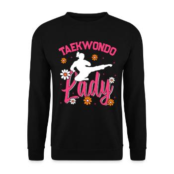 Taekwondo Lady Taekwondo Arts Martiaux - Sweat-shirt Unisexe - noir - Devant - Alina (178cm) & Michal (187cm)