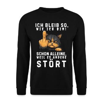 Funny Tshirt Funny Humor Sarcasm Lazy Fun - Unisex Sweatshirt - black - Front - Alina (178cm) & Michal (187cm)