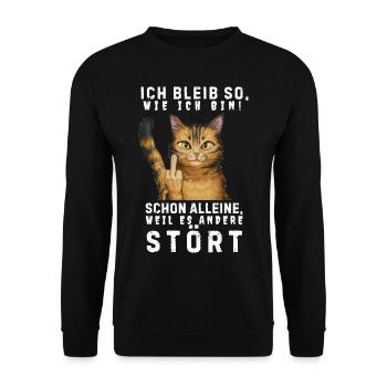 Funny Tshirt Funny Humor Sarcasm Lazy Fun - Unisex Sweatshirt - black - Front - Alina (178cm) & Michal (187cm)