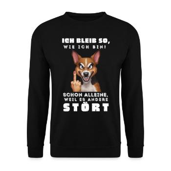 Funny Tshirt Funny Humor Sarcasm Lazy Fun - Unisex Sweatshirt - black - Front - Alina (178cm) & Michal (187cm)