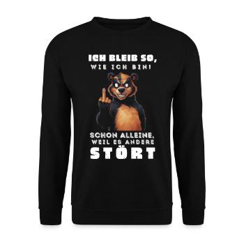 Funny Tshirt Funny Humor Sarcasm Lazy Fun - Unisex Sweatshirt - black - Front - Alina (178cm) & Michal (187cm)