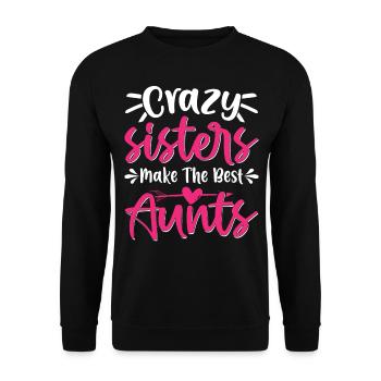 Sisters Best Aunts Baby Pregnancy Announcement - Unisex Pullover - Schwarz - Vorne - Alina (178cm) & Michal (187cm)