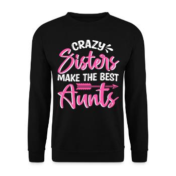 Sisters Best Aunts Baby Pregnancy Announcement - Unisex Pullover - Schwarz - Vorne - Alina (178cm) & Michal (187cm)