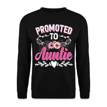 Promu à la conception florale de tante pour les nouvelles tantes - Sweat-shirt Unisexe - noir - Devant - Alina (178cm) & Michal (187cm)