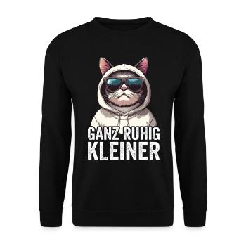 Calme-toi, petit dicton drôle - Sweat-shirt Unisexe - noir - Devant - Alina (178cm) & Michal (187cm)