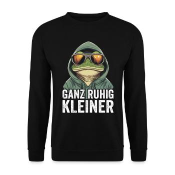 Calme-toi, petit dicton drôle - Sweat-shirt Unisexe - noir - Devant - Alina (178cm) & Michal (187cm)