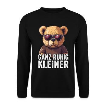 Calme-toi, petit dicton drôle - Sweat-shirt Unisexe - noir - Devant - Alina (178cm) & Michal (187cm)