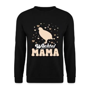 Wachtel Mama Motiv Wachtelzüchter - Unisex Pullover - Schwarz - Vorne - Alina (178cm) & Michal (187cm)
