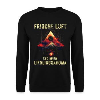 Fresh Air Favorite Aroma Nature Hiking Outdoor - Unisex Sweatshirt - black - Front - Alina (178cm) & Michal (187cm)