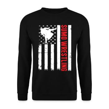 Lutte de sumo Lutteur de sumo - Sweat-shirt Unisexe - noir - Devant - Alina (178cm) & Michal (187cm)