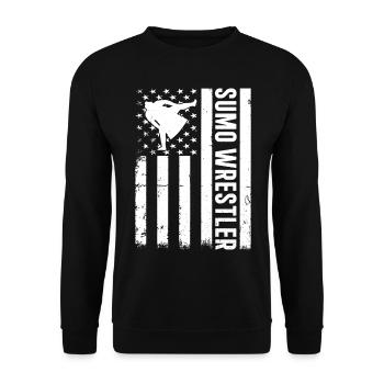 Lutteur de sumo Arts martiaux de sumo Lutte de sumo - Sweat-shirt Unisexe - noir - Devant - Alina (178cm) & Michal (187cm)