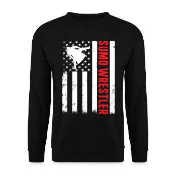 Lutteur de sumo Lutte de sumo Arts martiaux de sumo - Sweat-shirt Unisexe - noir - Devant - Alina (178cm) & Michal (187cm)