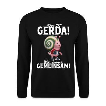 Funny Tshirt Humor Lazy Fun Sport Running Work - Unisex Sweatshirt - black - Front - Alina (178cm) & Michal (187cm)