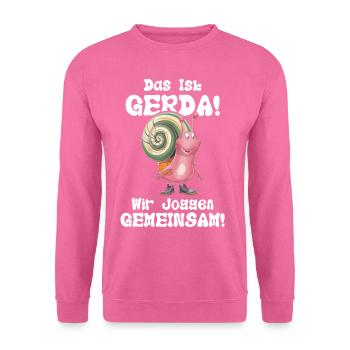 Funny Tshirt Humor Lazy Fun Sport Running Work - Unisex Sweatshirt - pink - Front