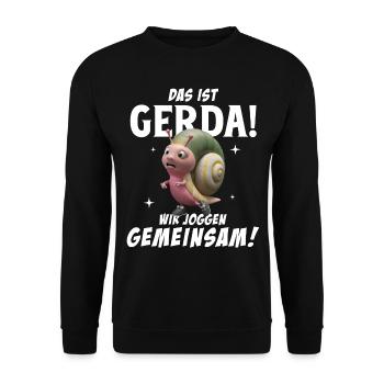 Funny Tshirt Humor Lazy Fun Sport Running Work - Unisex Sweatshirt - black - Front - Alina (178cm) & Michal (187cm)